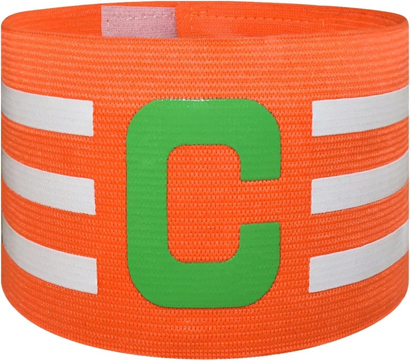 FUNAUPGO Sports Captain C Arm Band for Team Training, Unisex Elastic Soccer Captain Armband Adjustable Outdoor Football Player Captain's ArmBands for Adult - Image 1
